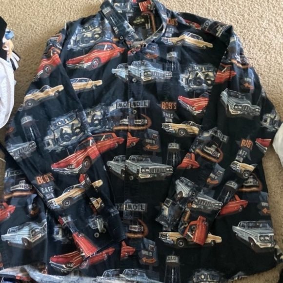 Other - Classic Vintage Car Long Sleeve Button Down Shirt
